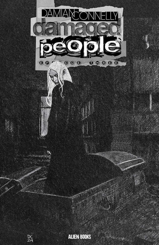 Damaged People #3 (Of 4) Cover B Connelly Black & White