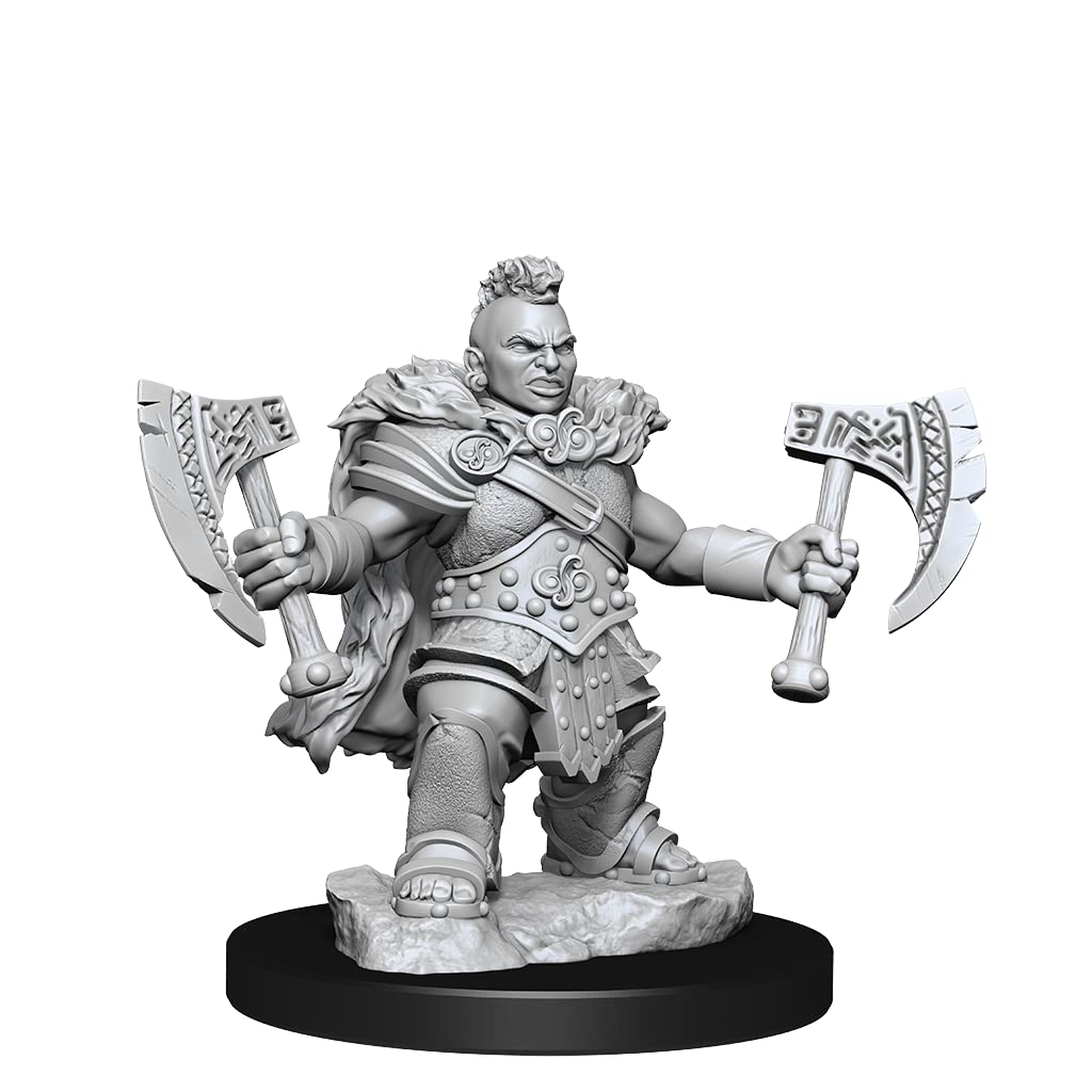 D&D Frameworks: Dwarf Barbarian Female - Unpainted and Unassembled