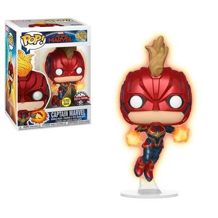 Funko POP! Marvel: Captain Marvel - Glow In The Dark Flying Captain Marvel