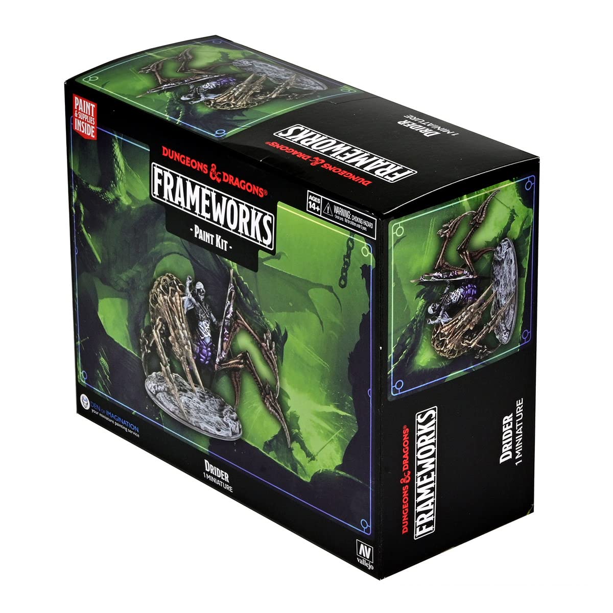 WizKids D&D Frameworks: DRIDER Paint Kit - All-in-One Kit. Unpainted Drider Figure, Paints, and Brushes. Dungeons & Dragons, 1 Count (Pack of 1)